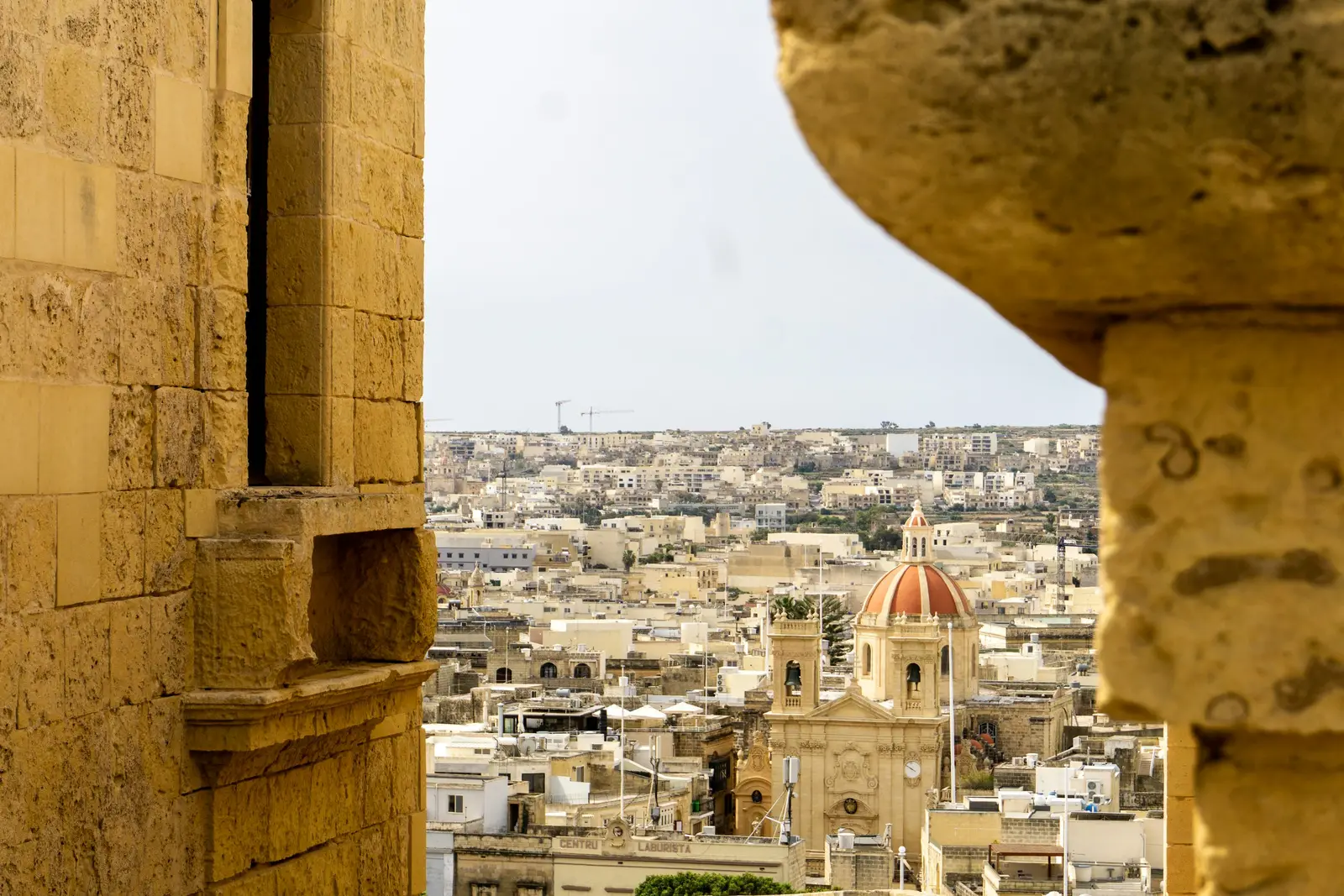 Victoria och Gozo sedda från Cittadella